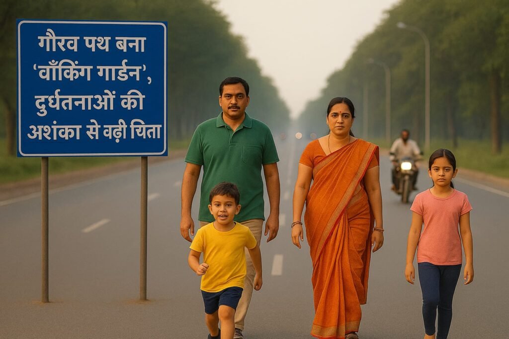 गरियाबंद का गौरव पथ बना वॉकिंग गार्डन
