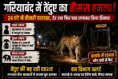 गरियाबंद में फिर लौटा खूंखार तेंदुआ