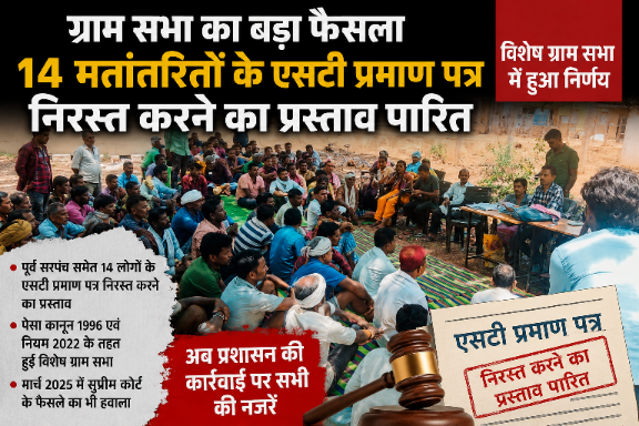 गांव बनाम कानून 14 नामों पर चली ग्राम सभा की कलम