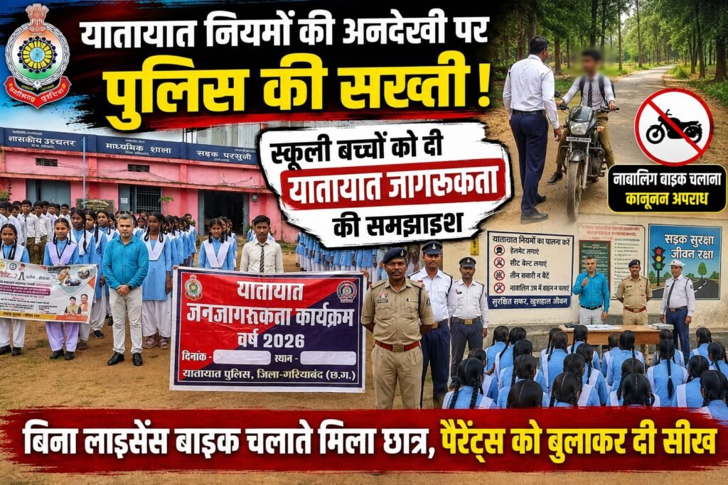 स्कूल पहुंचते ही पुलिस की नजर में आया नाबालिग छात्र
